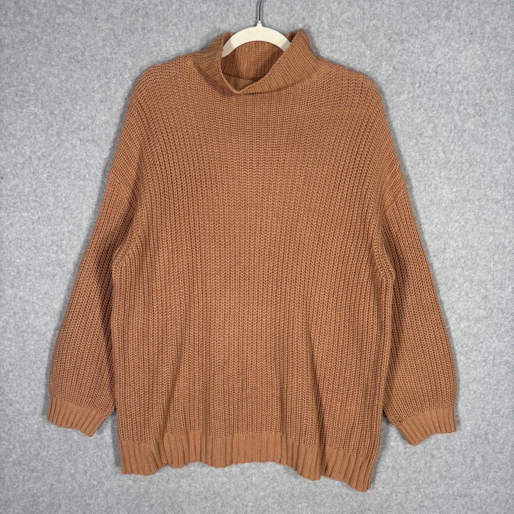 American Eagle‎ Chunky Knit Oversized Sweater XS/S Tan Neutral Cozy Minimalist